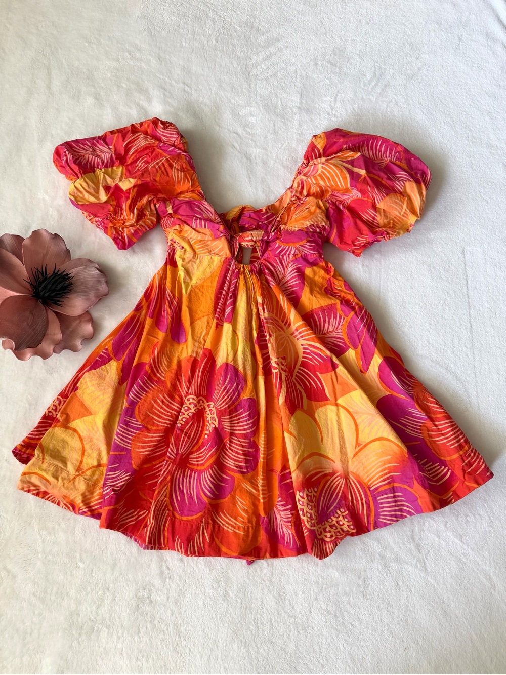 FARM RIO Summer Garden Ombre Mini Dress MEDIUM